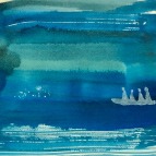 Seuls en mer _encre et peinture_2020