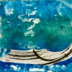 A 8 Vagues-  encre et collage 2021